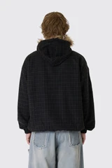 Umbro Flannel Fur Anorak UBMW0650FA433 BRW0003 Dark Brown