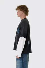 REPRESENT Heavier Than The Heavens LS T-Shirt MLM3626 02 Washed Black