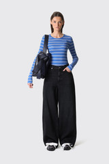 GANNI Essentials Rigid Denim Larie A1100099 055 Black Washed
