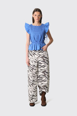 GANNI Print Denim Lari Jeans A1190001 135 Egret 