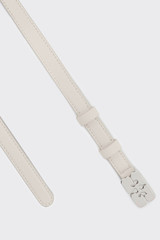GANNI Kat Belt Small Ostrich B3040002 135 Egret