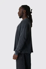 Satisfy MothTech Waffle Long Tee0 11113 00A01 Aged Black SA