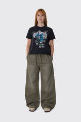GANNI Basic Cotton Relaxed T-Shirt Flower Print A1050331 Phantom 252