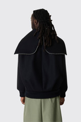 Simone Rocha Oversized Split Hood Jacket 6184-M 1265 Black