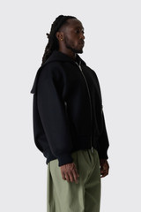 Simone Rocha Oversized Split Hood Jacket 6184-M 1265 Black