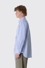 Simone Rocha Double Lace Up Hem Easy Shirt 5480 1351 Pale Blue