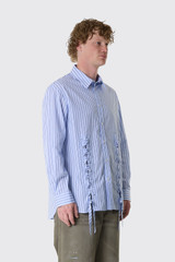 Simone Rocha Double Lace Up Hem Easy Shirt 5480 1351 Pale Blue