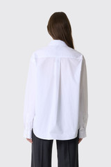 Simone Rocha Classic Concealed Button Shirt W/EMB 5423B 1287 White/Pearl