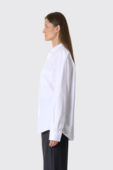 Simone Rocha Classic Concealed Button Shirt W/EMB 5423B 1287 White/Pearl