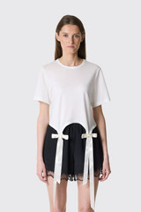 Simone Rocha Bow Tail Easy T-Shirt 5223 0571 Ivory