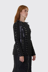 Simone Rocha Grommet Ring Sculpt Top 5500 1334 Black