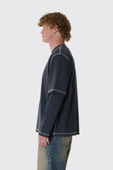 FLÂNEUR Signature Outline Layered Long Sleeve FTSH259 999 Black