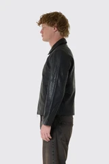 Sunflower Short Leather Jacket 6060 999 Black
