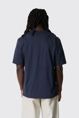 Filling Pieces T-Shirt Embroidered Knot Melange 422620500397 150 Navy
