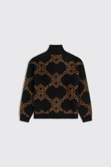Daily Paper shield knit zip up 2610143 Black