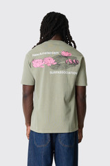 New Amsterdam Surf Association Lilies Tee 2602094003 Sea Grass