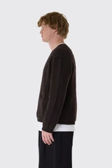 NN.07 Fleece Cardigan 60064 2630001144 880 Deep Truffle