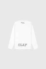 Olaf Hussein Western Logo LS Tee M260112 Optical White