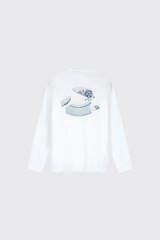 Olaf Hussein Broken Plate LS Tee M260104 Optical White