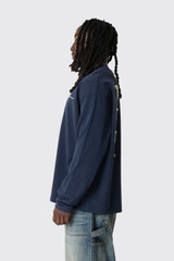 THE SAVAGE REPORT TSR Optic Longsleeve TSR-FW26OPLS03 Navy