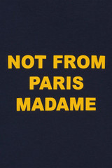 Drôle de Monsieur Bold Slogan T-Shirt M-TS203-CO002 NY Navy