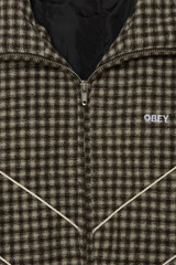 OBEY Leisure Training Jacket 121800632 ABS Abbey Stone Plaid