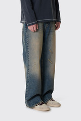 FLÂNEUR Relaxed Fit Jeans FJEA167 283 Faded Washed