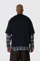 Comme des Garçons HOMME T-Shirt T006 HR-T006-W26 Bk x Bk/Grey/Wht