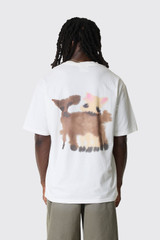 Wild Animals Wolf, Goats Adult T-Shirt Wolf, Goats Ecru