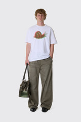 Wild Animals Adult T-Shirt Snail White