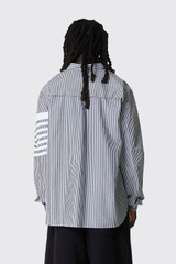 Dover Street Market Unisex Printed Striped Shirt Woven DSM02B002 1 Black