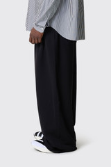 Dover Street Market Unisex Pleated Pants Back Pile Knit DSM02P009 1 Black