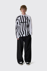 Dover Street Market Unisex Football Longsleeve Polo 'Home' Knit DSM02T003 2 Black White