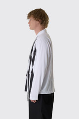 Dover Street Market Unisex Football Longsleeve Polo 'Home' Knit DSM02T003 2 Black White