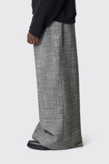 ERL Unisex Tweed Pants Woven ERL13P011 1 Black White