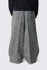 ERL Unisex Tweed Pants Woven ERL13P011 1 Black White