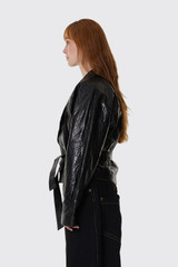 ERL Unisex Biker Leather Jacket  ERL13J005 1 Black
