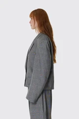 Vaquera Women Slouchy Blazer Woven VAQ12J001 Dark Grey 1