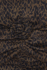 ROTATE Ruched Flower Mini Dress 1166263088 3088 Mole Comb