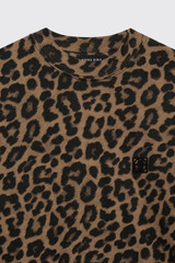 Anine Bing Avi Tee A-08-11154 MTL59 Black and Brown Leopard