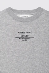 Anine Bing Miles Sweatshirt Studio A-08-12615 GRY1 Heather Grey