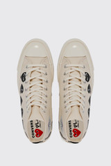 Comme des Garçons PLAY Multi Heart CT70 Hi Top White