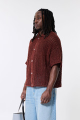 Bonsai Knit Raffia Shirt KN005 Glazed Ginger
