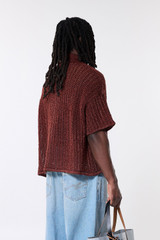 Bonsai Knit Raffia Shirt KN005 Glazed Ginger