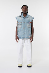 Martine Rose Denim Gilet Bleached Wash