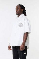 Martine Rose Short Sleeve Overshirt Off White/Festival Flower