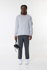 AMI Elasticated Waist Trouser Heather Grey