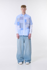 Junya Watanabe MAN Men's Shirt  SAX X SAX MIX