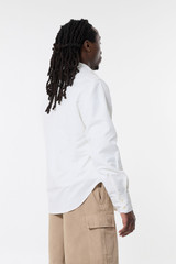 ERL Unisex Printed Button Up Shirt Woven Natural White 1