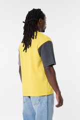 ERL Unisex Bicolor Poloshirt With Logo Yellow 1